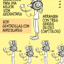 Sentadillas con auriculares