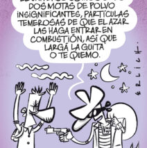 Dos motas de polvo